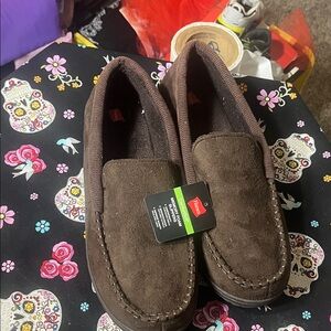 Hanes ComfortSoft Memory Foam Slippers XXL Brown Indoor Outdoor